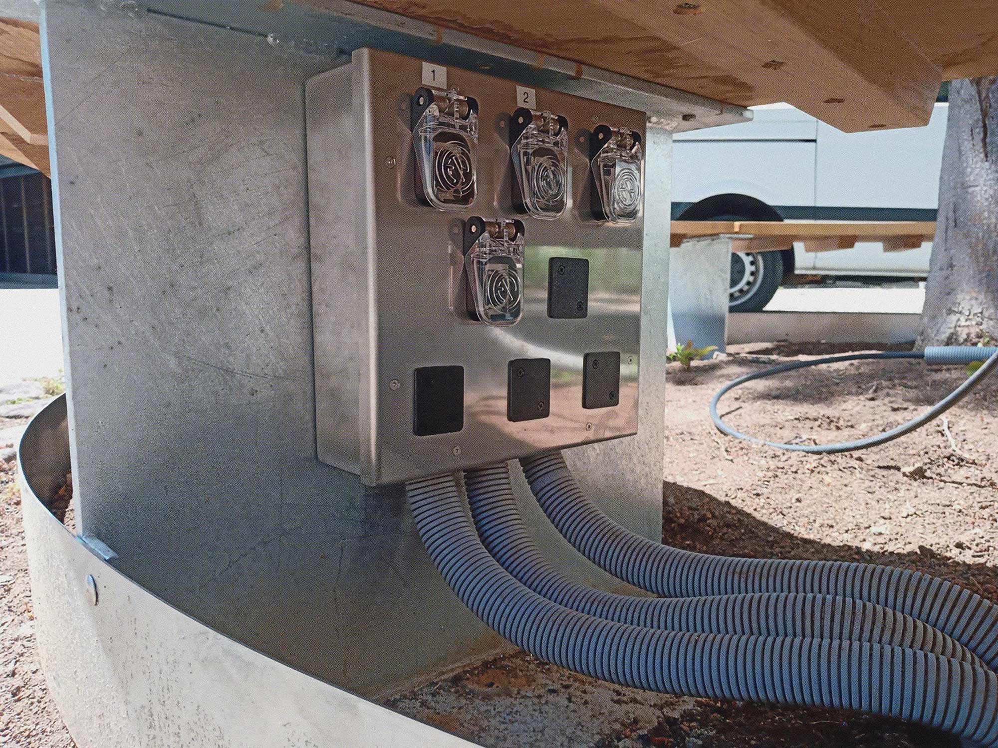 Anschlussgehäuse für Medienverbindungen im Außenbereich